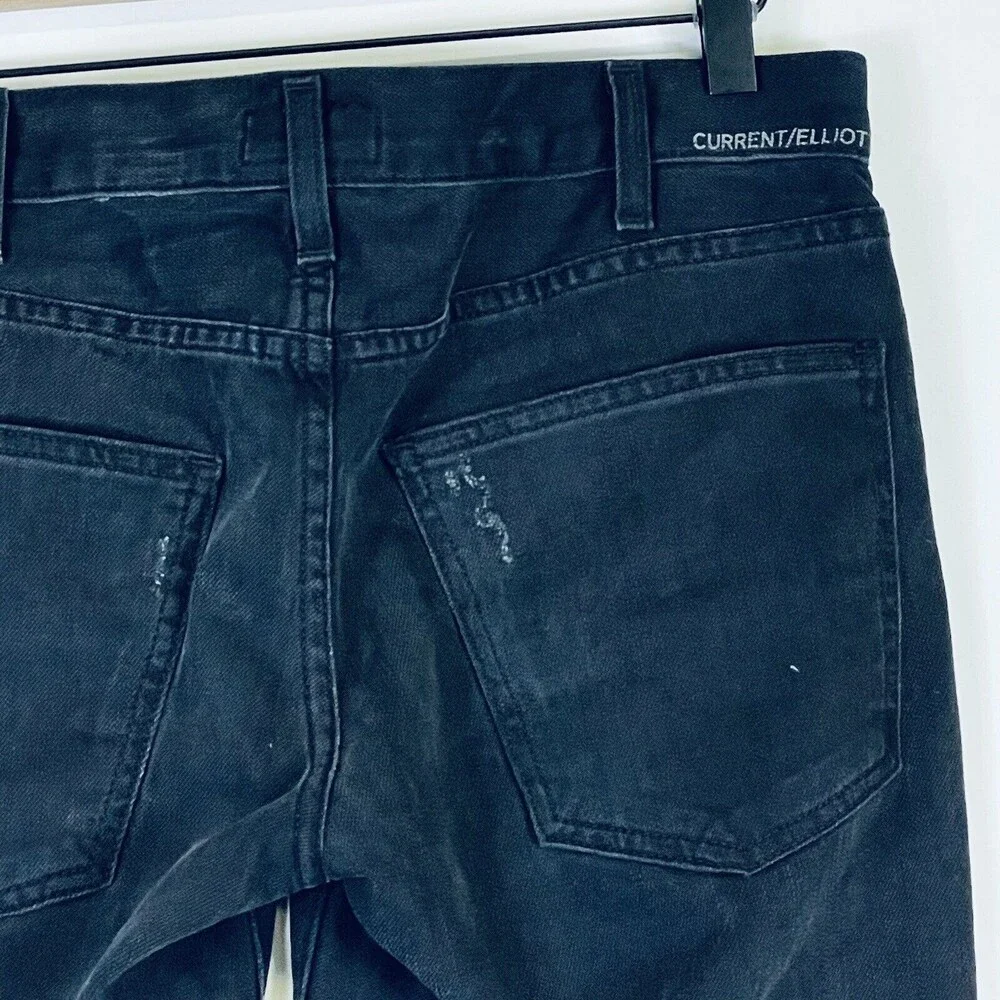 Current Elliott‎ Jeans Womens 27 Black Night Wash The Moto Skinny Indie Sleaze